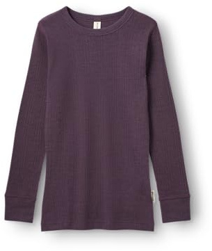 Dilling Kinder Langarmshirt Bio-Merinowolle Multiripp Baselayer Unterwäsche temperaturregulierend atmungsaktiv