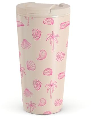 BURGA 500 ml Reisebecher mit Deckel – Isolierter Kaffeebecher aus Edelstahl, hält Getränke 6 Std. heiß und 24 Std. kalt, auslaufsicherer Klappdeckel, passt in Becherhalter