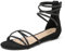 DREAM PAIRS Sandales pour Femmes Compensées Basses avec Bride à la Cheville Sandales Plates d'été Tendance Noir Weitz Taille 37