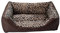 LvRao Haustier Haus, Katzenbett, Haustierbett, Rechteckig Atmungsaktiv Hundekissen, Hundebett, Hundekorb Katzen (Leopard, 63 * 52 * 16CM)