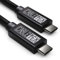 CABLETEX 2m USB C Monitorkabel zu Typ-C 3.2 Gen 2, 100W Power Delivery, 10GBit/s, für Thunderbolt 3 Bildschirme/Displays, Laden, Video- und Audioübertragung - Schwarz