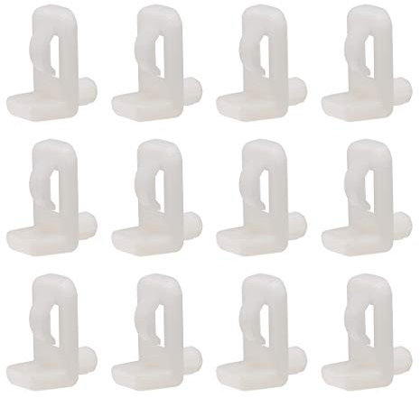 sourcing map Plastic Shelf Support Pegs,5mm Shelf -Locking,Mini Cabinet Shelf Clips,Shelf Bracket Hoder Peg,for Kitchen Furniture Book Shelves Supplies,20pcs