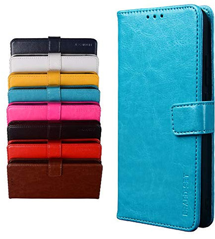 BRAND SET Schutzhülle für Black View A60 Pro Handyhülle Brieftasche Kunstleder mit Magnetverschlussverriegelung und Stent-Funktion Geeignet Flip Handyhülle für Black View A60 Pro(Blau)