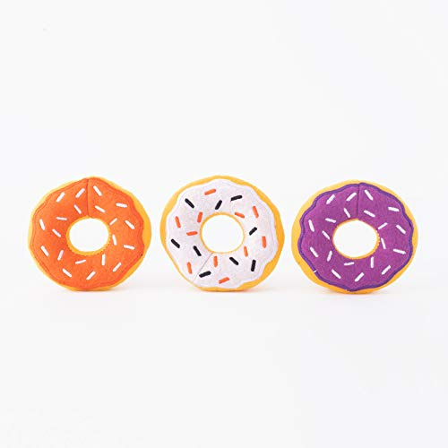 ZippyPaws Halloween Miniz Donutz - 3-Pack