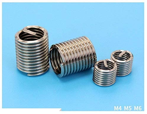 Protezione filo, bretelle, manicotti filettati metrici a denti grossi, acciaio inossidabile 304 autentico M4M5M6 * 1D * 3D-M4 * 0.7 * 1D [10 pezzi]