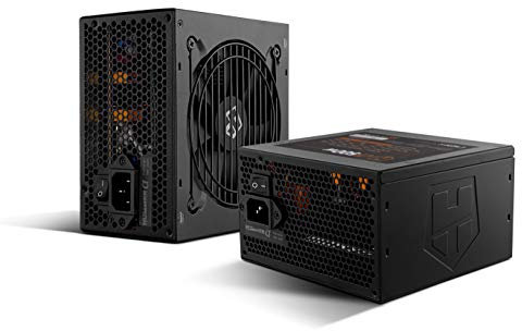 Nox Hummer Alpha -NXHUMMERA500WBZ- Fuente de alimentación 500W, certificado 80 PLUS Bronze, PFC activo, ventilador 120 mm control velocidad, cables planos, color negro