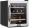 Klarstein Weinkühlschrank, Getränkekühlschrank Schmal, Kühlschrank mit Glastür, Getränkekühlschränke Freistehend, Weinkühlschrank Klein, Weinkühlschränke 1 Zone, UV-Schutz, 4-18 °C, 12 Flaschen