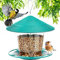Zeqeey Vogelfütterer Wildvögel Futterstationen, Wildvogelfutterer zum Aufhängen, Bird Feeder Vogelfutterer für Wildvögel, Blau von Dunnocks Spatzen, Rotkehlchen, kleine Wildvögel