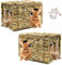 BWOGUE Extra großes Grashaus für Kaninchen, handgefertigt, natürliches Gras, Versteck faltbar, Betthütte mit Öffnungen, Chinchilla, Frettchen zum Spielen und Schlafen (2 Stück)