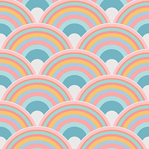 Envy Curve Sky Wallpaper | Paste The Wall Application | Blue Geometric Wallcovering | Eco-Friendly
