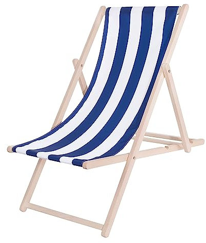 SPRINGOS Sonnenliege klappbar Gartenliege wetterfest Massivholz Stabiler Liegestuhl klappbar mit 3-Fach Verstellbarer Rückenlehne für Garten Balkon wetterfeste Liege