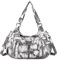 Angelkiss Große Geldbörsen und Handtaschen für Damen, gewaschenes Kunstleder, Crossbody, Hobo-Umhängetasche, Schultertasche, Handtasche, 7028 Grau
