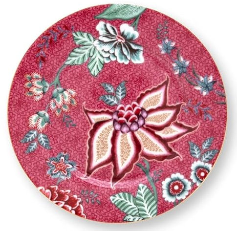 PIP STUDIO 51001294 Flower Festival Gebäckteller dark pink 17 cm (1 Stück)