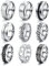 JeweBella 9er Ringe-Set Herren: Edelstahl Ringe in Silber, Poliert, Keltischer Knoten, Vintage Biker & Gothic Stil, Schwarz, Kette, Verlobungs- & Freundschaftsringe