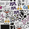 HEKO PANELS Stoff Oxford Wasserdichte Meterware Canvas-Stoff Polyester Stoff Zum Nähen Nähstoffe Möbelstoffe Dekostoffe Wasserabweisend Blickdicht Kinder Doodles Comics 1 Meter 155 x 100 cm