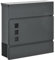 HOMCOM Cassetta Postale in Acciaio Zincato con 3 Fessure e 2 Chiavi di Sicurezza incluse, 37x10.5x37 cm, Grigio