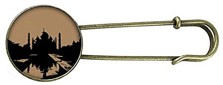 Ancient Buildings Taj Mahal Retro Metall Brosche Pin Clip Schmuck, M