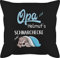 Kissen 50x50 - Opas Schnarchecke Faultier - Geschenk Opa Geschenkidee Opi Weihnachten Geburtstag - 50 x 50 cm - Schwarz - für schnarchkissen Schnarchen Name kissenbezüge personalisierte Geschenke