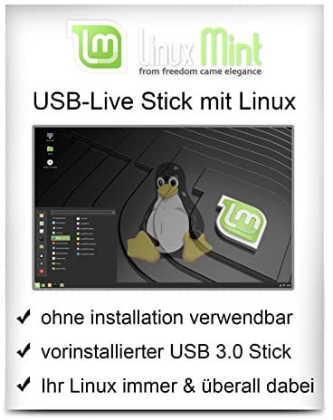 Linux Mint mit 64 Bit auf 32 GB USB 3.0 Stick - USB Live Stick - bootfähig