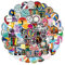 Bric Dodo 100 Stück Volleyball Aufkleber Auto Laptop Telefon Gitarre Skateboard Motorrad Fahrrad Volleyball Stickers Set Vinyl Wasserdicht Aesthetic Aufkleber für Jugendliche Kinder Erwachsene