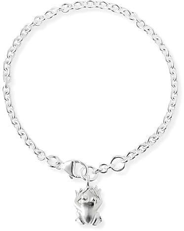 Drachenfels Froschkönig Armband I Hochwertiges Damen-Armband aus nachhaltigem 925 Sterling Silber I Edles Silberarmband inkl. Verpackung I In Goldschmiedequalität gefertigt I D FR 83/AG