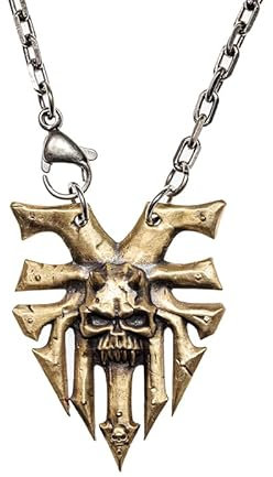Starforged Ka'Bandha Khorne Chaos Dämon Herren Kupfer Halskette Warhammer 40K Blood Angel Killer Anhänger, Kupfer, Kein Edelstein, Kupfer, Kein Edelstein
