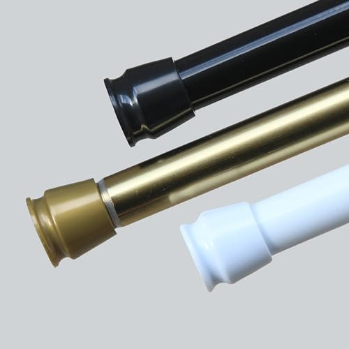 Teleskopstange ohne Bohren, Duschvorhangstange Klemmstange Gardinenstange Duschstange Kleiderstange ausziehbar (gold - glänzend 111-200 cm)