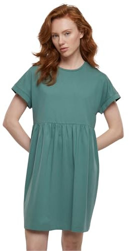 Urban Classics Damen Kleid Ladies Organic Empire Valance Tee Dress, Volantkleid für Frauen, Loose Fit, erhältlich in vielen Farben, Größen XS-5XL
