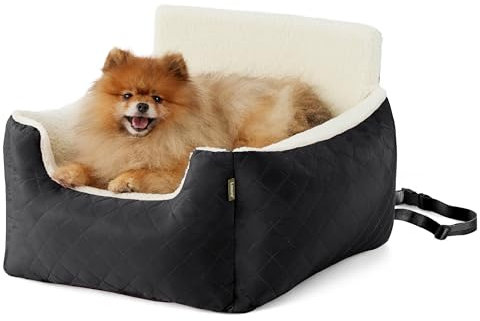 Lesure Hundesitz Auto Kleine Hunde - Wasserdichter Hundesitz Auto Rückbank, Hunde Autositz Für Kleine Hundemit, Ansteckbare Leine Für Autositz Hund, Schwarz