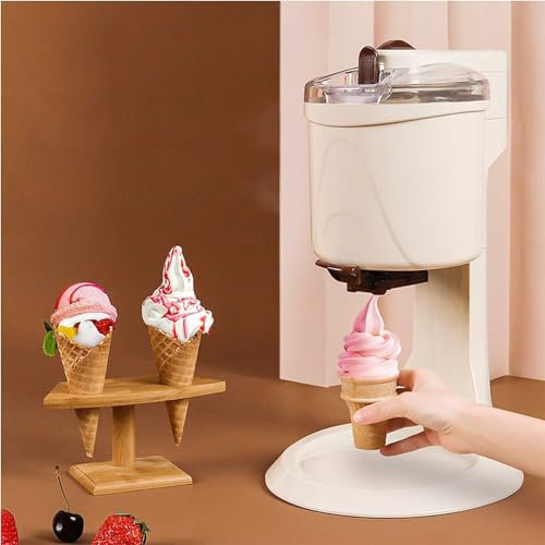 Macchina per gelato soft, macchina per gelato domestico da 1000 ml, macchine per gelato allo yogurt, macchina per gelato a cono, semplice operazione con una sola pressione
