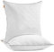 SONGMICS HOME Kopfkissen 2er Set, beidseitig verwendbar, 80 x 80 cm, Kissen, kühlender, weicher Bezug, 1200 g Füllung, Winter, Sommer, maschinenwaschbar, wolkenweiß TBP022W02