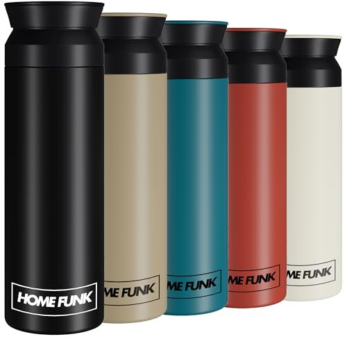 HOMEFUNK™ - Insulated Water Bottle 500ML Hot Water Flask for Baby Bottles and Hot Drinks Stainless Steel Water Bottle Cold Water Bottle (Cobalt Blue)