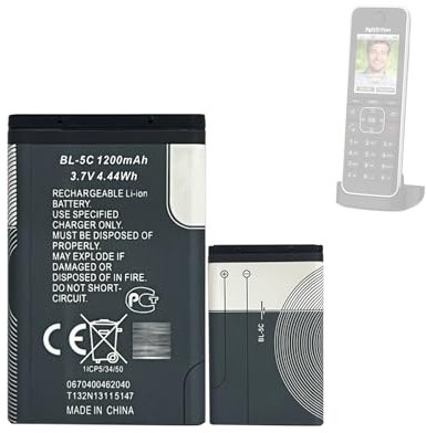 HIGHAKKU Ersatzakku A051 1200mAh kompatibel mit AVM Fritz!Fon C6 äquivalent zu BL-5C