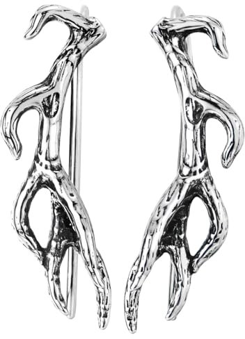 Geweih Ohrstecker Ohrringe, Horn Ohrringe, Edelstahl, für Herren, Baumeln Tropfen