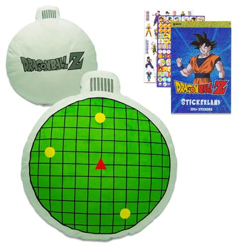 Dragon Ball Z - Kinder Kissen Set, Radarkissen mit Sound, Aufkleber und Kissen