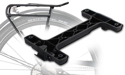 BISOMO Fahrrad Gepäckträger Adapter Snapit 2.0 für Racktime, Snap-It ohne Füße ohne Schloss, für Fahrrad Korb, Tasche, Gepäckträgertasche