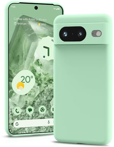 YATWIN für Google Pixel 8 Hülle, Premium Silikon Handyhülle mit Kameraschutz, Seidig-Weicher Berühren Ultra Dünne Stoßfeste Kratzfeste Schutzhülle, Hellcyan