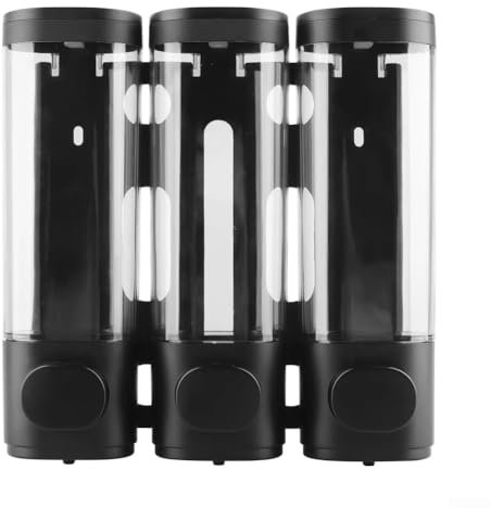 Distributeur de savon, distributeur mural à pompe pour shampooing, salle de bain, cuisine ou hôtel, rechargeable pour lotions, gels douche et après-shampoing (Triple)