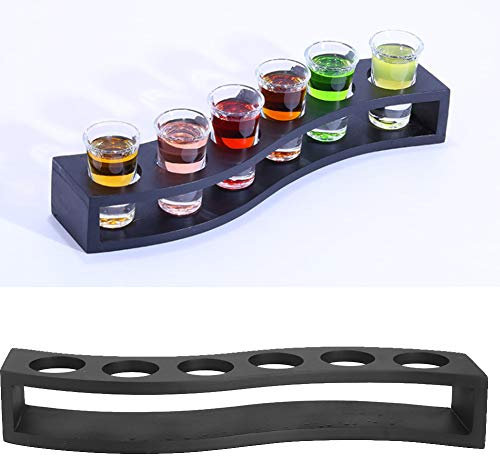Jwthee Shot Glass Holder, Shot Glasses Serving Tray Wine Shot Glasses Display Shot Glass Tray Holder Organizer for Party Restaurant Bar(cups are not included, only the shelves)