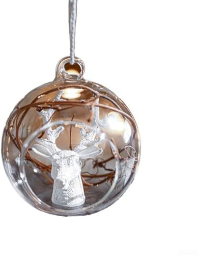 Weihnachtskugeln aus Glas, kleine transparente Ornamente, verleiht Ihrer Einrichtung einen Hauch von Glamour (B)