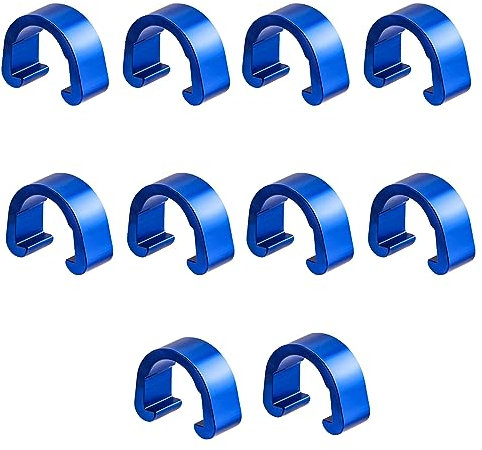 Diogeynu 10Pcs Bike Brake Cable Housing Clip Aluminum Alloy Guide Brake Cable C-clip Guide Clamps For Mountain Bike Road Bicycles