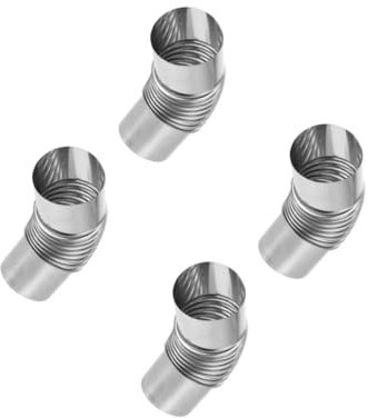 TOPBATHY 4 Stück Rauchrohrbogen Bogen Grad Kaminrohr Ofenrohr-Adapter Kaminrohr ° Das Buch Kaminrohr Flansch Ofenrohre Kaminabdeckrohr Rauchkaminrohr Rostfreier Stahl Silver