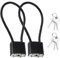 2 Pezzi Lucchetto a Cavo, Lucchetto Corda con Chiavi Universale, Lucchetti Lunghi a Gancio per Valigia, Biciclette, Armadietti (nero,28 cm)