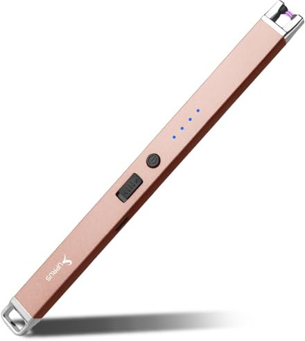 Mechero eléctrico Arc resistente al viento USB sin llama recargable con cerradura de seguridad para vela