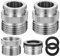 ZEYIYER 4 PCS Sink Hose Attachment for Faucet, Faucet Adapter with Aerator, Sink Faucet to Garden Hose Adapter, Faucet Hose Attachment Sink Adapter for Kitchen and Bathroom, 3/4 GHT Thread Chrome