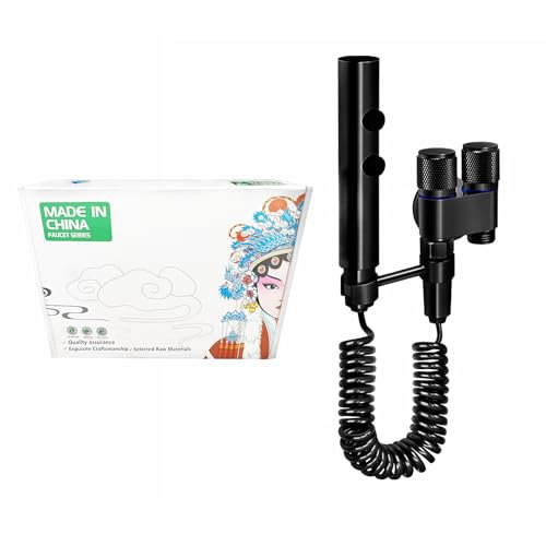 Douchette à main pour toilettes, toilettes, bidet, douchette à main, douchette pour lavabo, tuyau chromé de 2 m, double valve de commande, féminine, hygiène intime, pulvérisateur de douche pour
