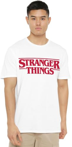 Stranger Things - Main Logo Unisex T Shirt, White, X-Large