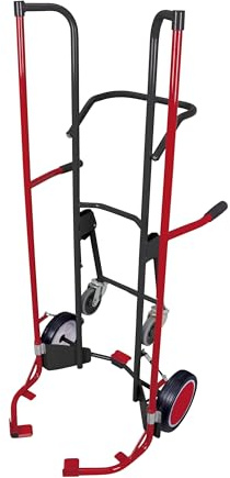 Reifenkarre mit Vollgummibereifung und Stützrädern Höhe 1600 mm für Raddurchmesser 540-820 mm anthrazit