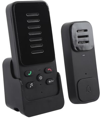 Wireless Voice Intercom Doorbell for Home, 2.4G WiFi Duplex 2 Way Voice Electric Doorbell with 300M Range 4 Volume Levels, 800mAh Rechargeable Battery