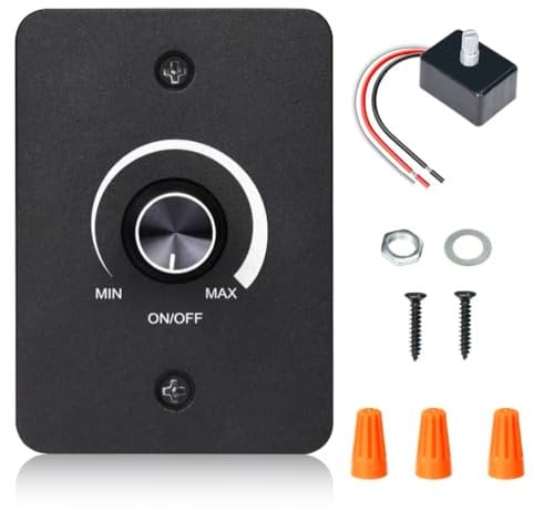 Tutamaz DC 12V Dimmer PWM LED Dimmschalter, LED Dimmer 5A 3 Drähte Dimmschalter Stufenloses Dimmen für Wohnmobil und DC Dimmbare LED Lampe